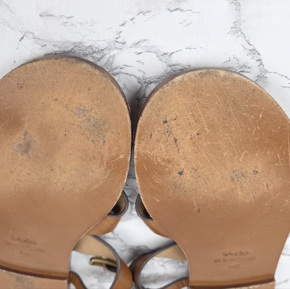 Polo Ralph Lauren Double O-Ring Leather Sandal Size 7.5 - Picture 9 of 11